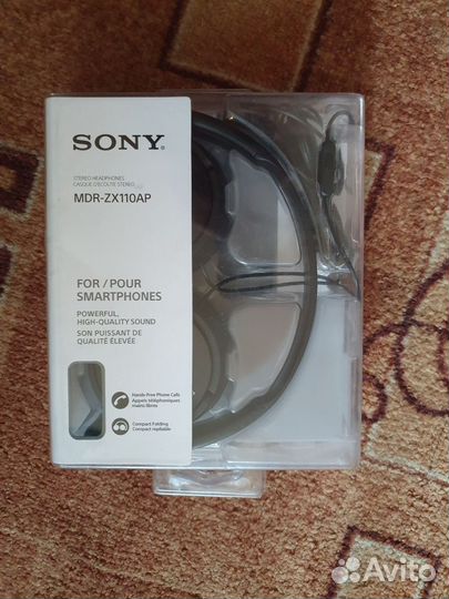 Проводные наушники Sony MDR-ZX110APB (черный)