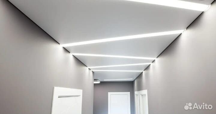 Светлвые линии и все виды натяжных потолков