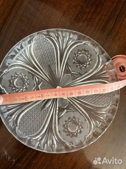 Салатник тарелочка хрусталь СССР новые