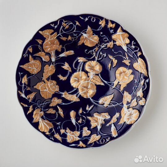 Блюдо Meissen золото кобальт No.7
