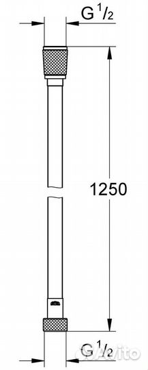 Silverflex Душ шланг пласт 1250мм 5бар фант.черн