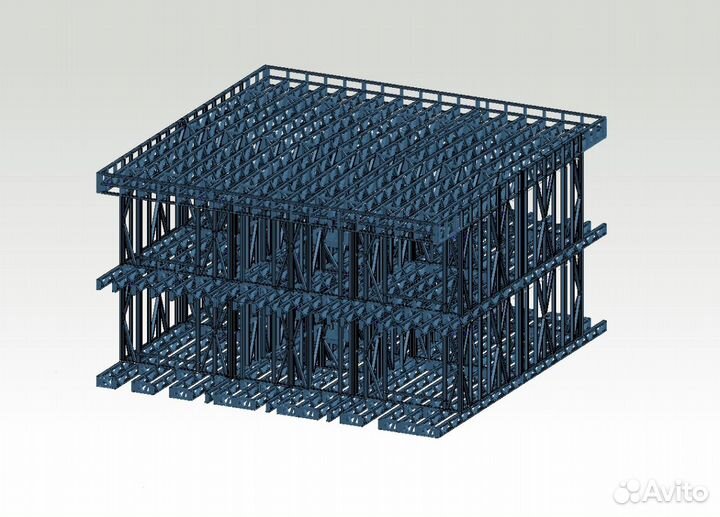Лстк каркас мини-гостиницы (на 8-16 номеров)