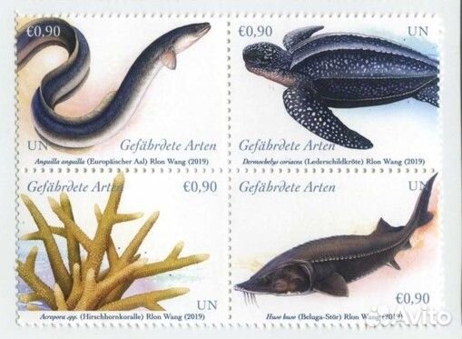 Марки Фауна не гашеные