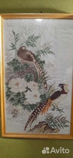 Картина крестиком Павлины