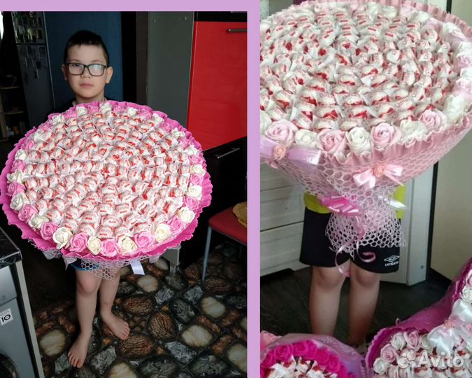 Сладкий букет из конфет съедобный гигант