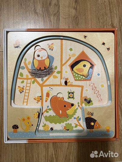 Трехслойный пазл Djeco дом-дерево