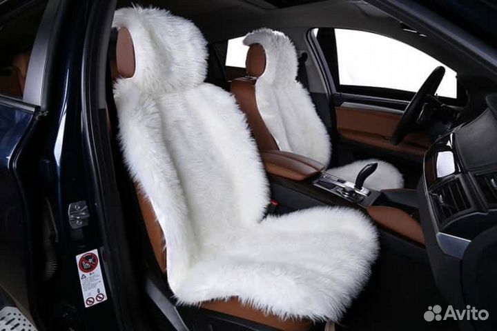 Меховая накидка на сидение