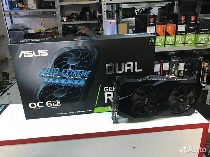 Видеокарта Asus RTX 2060 dual EVO OC 6 Gb