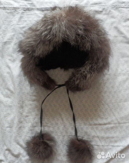 Шапка песец, очень теплая, 56 р