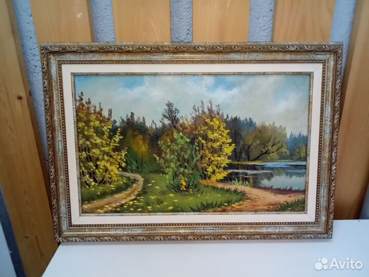 Картина маслом осенний пейзаж