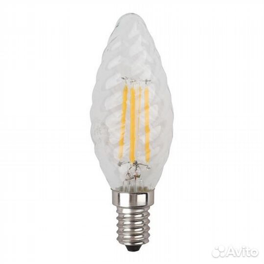 Лампа филаментная светодиодная свеча витая эра F-LED BTW 5W 840 E14 белый свет 575798