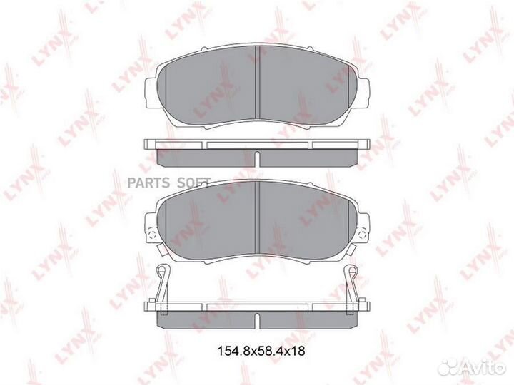 Lynxauto BD-3435 Колодки тормозные дисковые перед