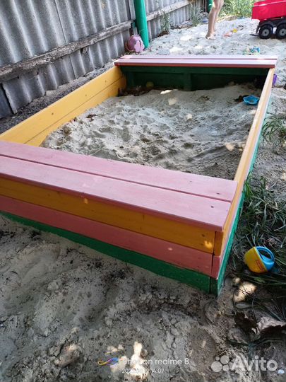 Детская песочница деревянная 100*150, б/у