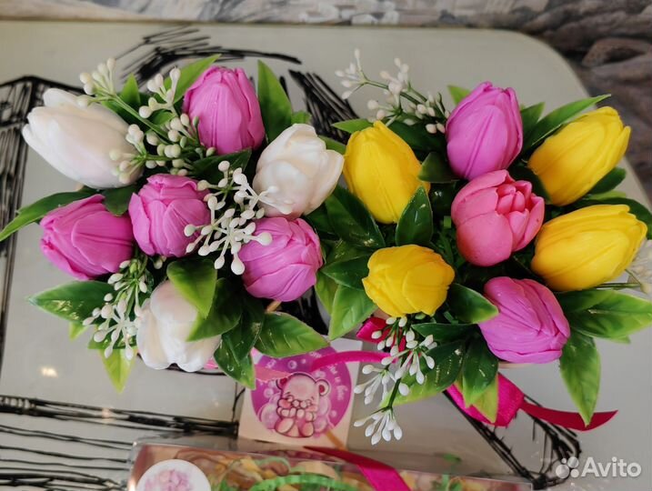 Тюльпаны из мыла ручной работы