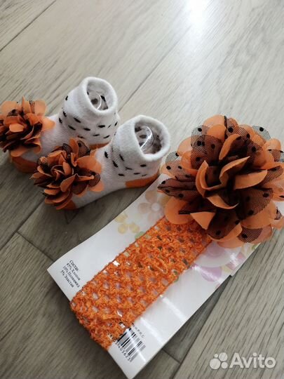 Набор повязка носочки для девочки