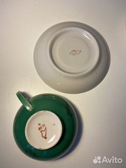 Чашка с блюдцем дулево