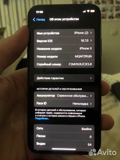 iPhone X, 256 ГБ