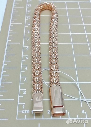 Золотой браслет Рамзес из красного золота 585 проб