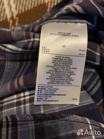 Рубашка Gap мужская оригил в клетку