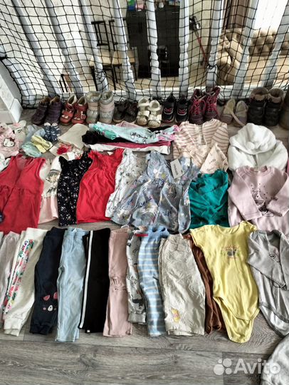 Вещи пакетом на девочку от 74-92