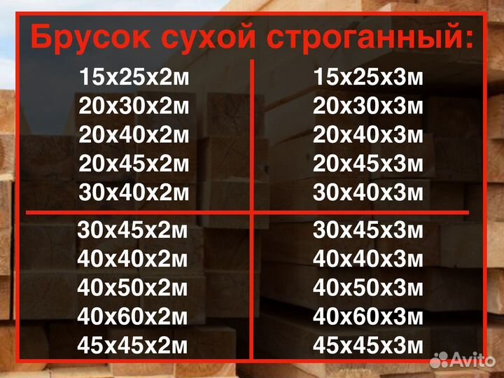 Брусок 45х45х3м. ав. Любое количество