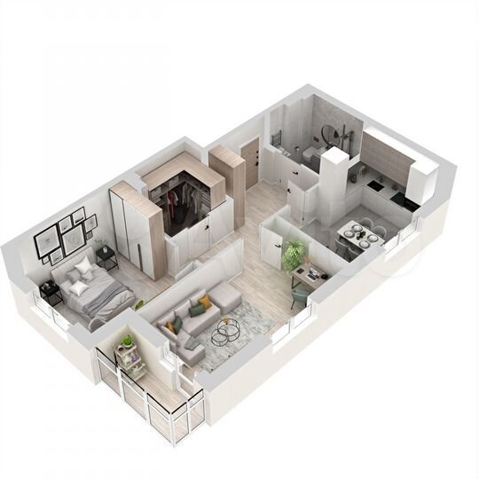 2-к. квартира, 57 м², 13/17 эт.