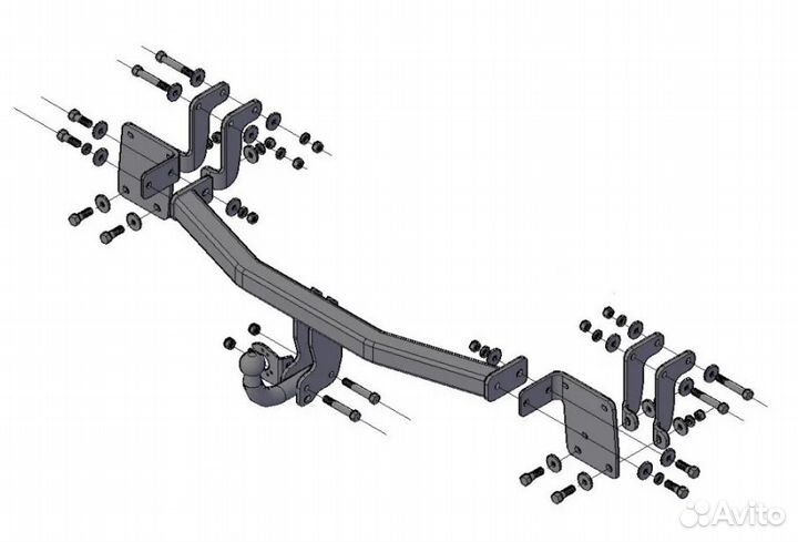 Фаркоп на mitsubishi outlander 3 2013-2014
