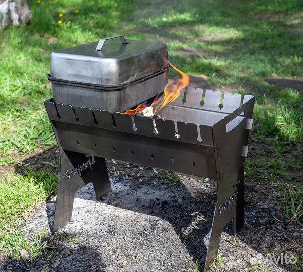 Коптильня походная для горячего копчения
