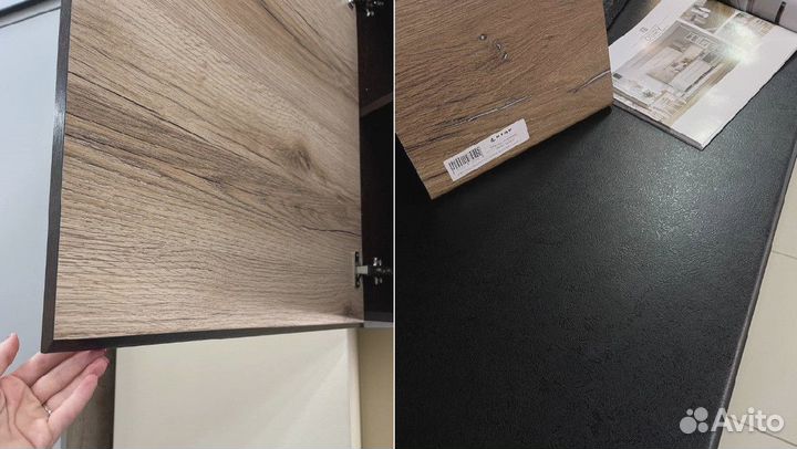 Кухня Лофт 2 метра с цельной столешницей. Готовая в налиии