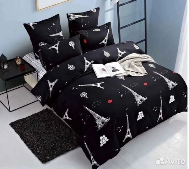 Белье постельное евро, семейное сатин, поплин