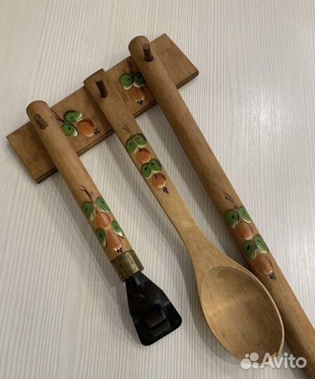 Набор на стену лопатка ухват чапельник дерево СССР