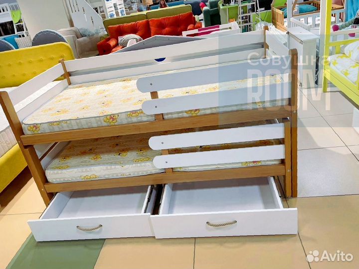 Кровать выдвижная для двоих детей