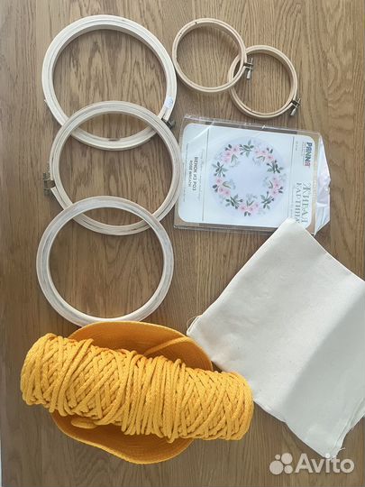 Набор для вышивки пяльца деревянные