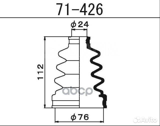 Пыльник шруса FB2122 (22x74x112) 10 71426 1-5