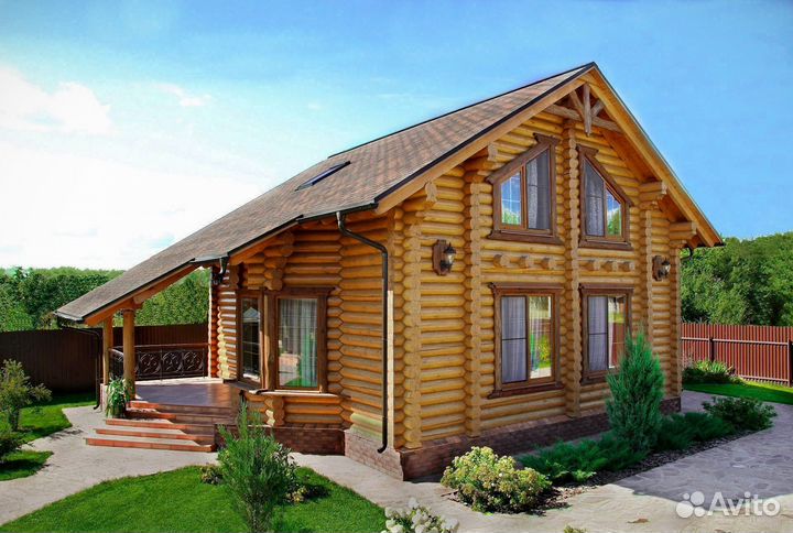 Дом из оцилиндрованного бревна
