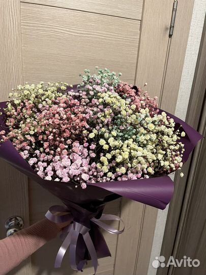 Букет цветов, гипсофила, доставка