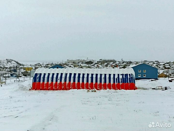 Ангар надувной (пневмокаркасный ангар) — триколор