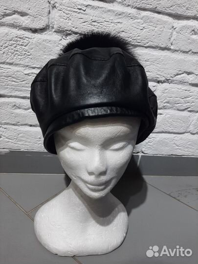 Кожаный берет