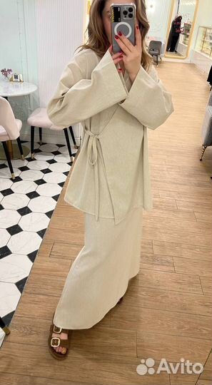 Костюм кимоно с юбкой