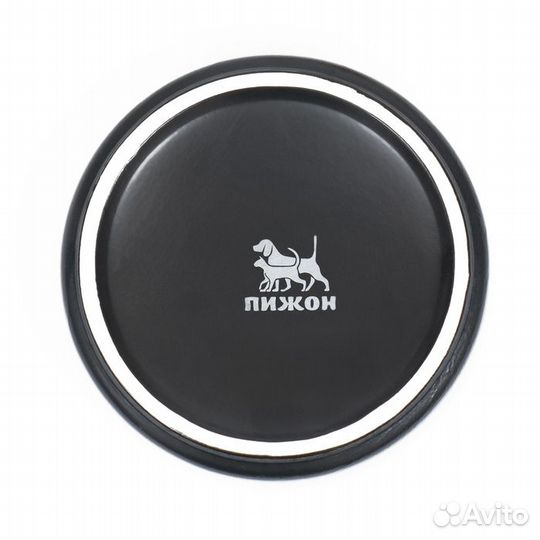 2 шт. Миска керамическая на подставке 450 мл 13 х 5 см, чёрная