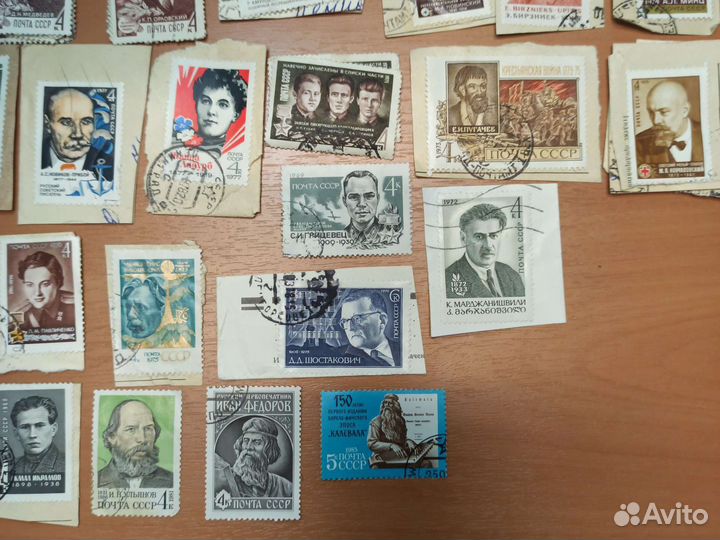 Почтовые марки 1967-1977 знаменитые личности