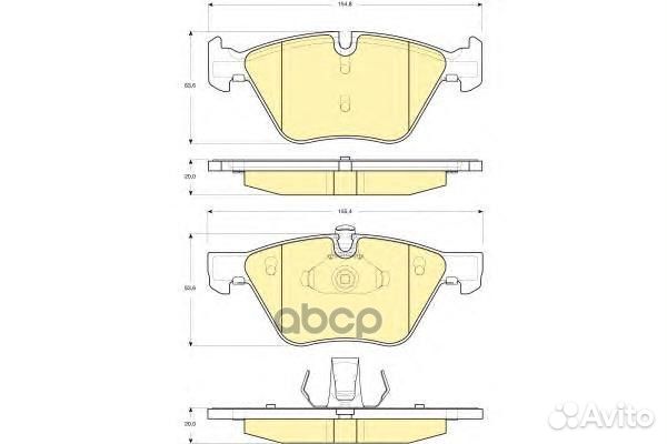 Колодки тормозные Bmw E90/E60 1.8-3.0 03- перед