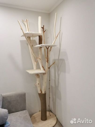 Дерево для кота, когтеточка, дом на дереве,котодом