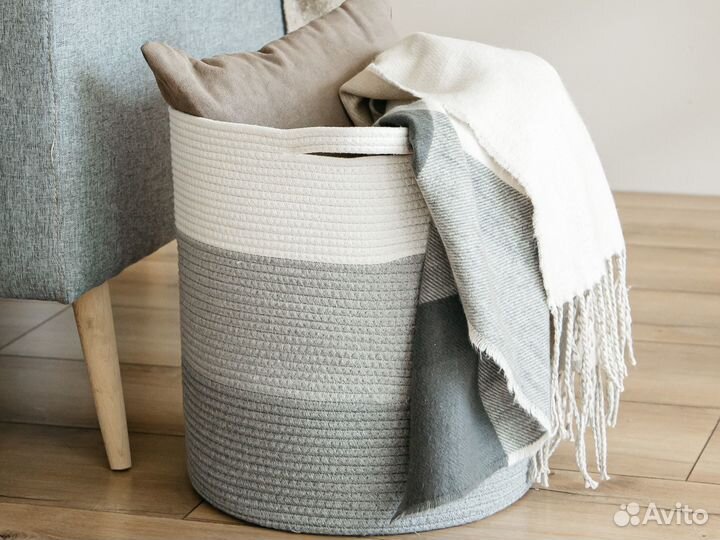 Корзина для белья из хлопка новая. Отправка за 24ч