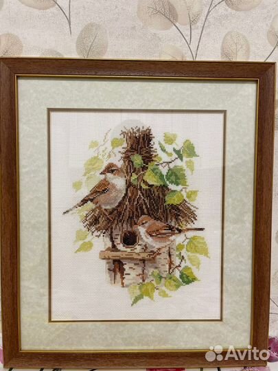 Картина вышитая крестом ручная работа