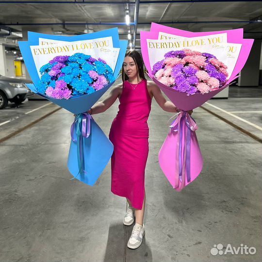 Букеты-Гиганты XXL из Хризантем