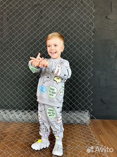 Костюм для мальчика серый новый zara 92 98 110 116