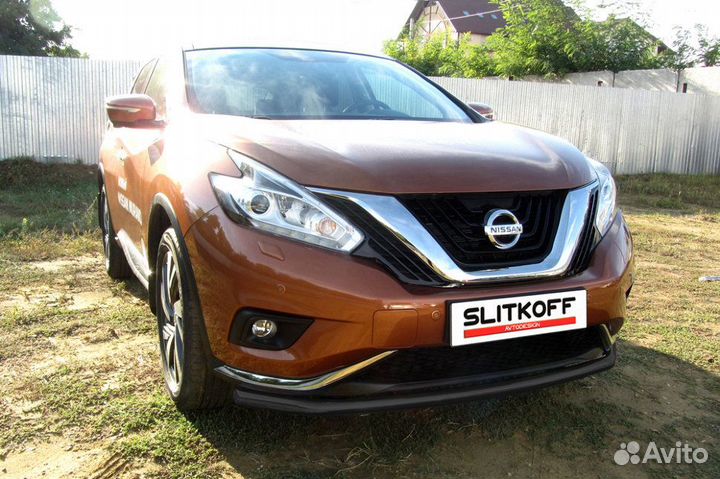 Защита переднего бампера Nissan murano NIM16003B