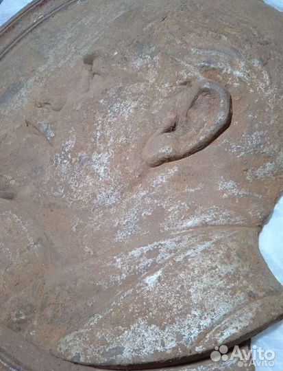 Ленин барильеф довоенный чугун Касли 16 кг 55 см