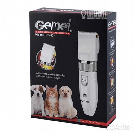 Машинка для стрижки собак аккумуляторно-сетевая GM